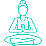 Yoga prayer pose symbol